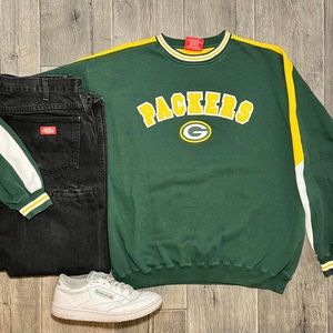 Authentic NFL Packers men’s XL spellout crewneck sweater sweat shirt